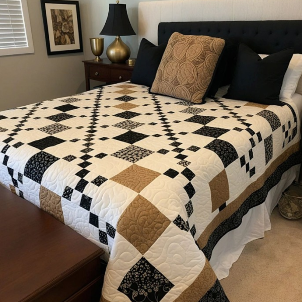 Golden Lattice Quilt Pattern